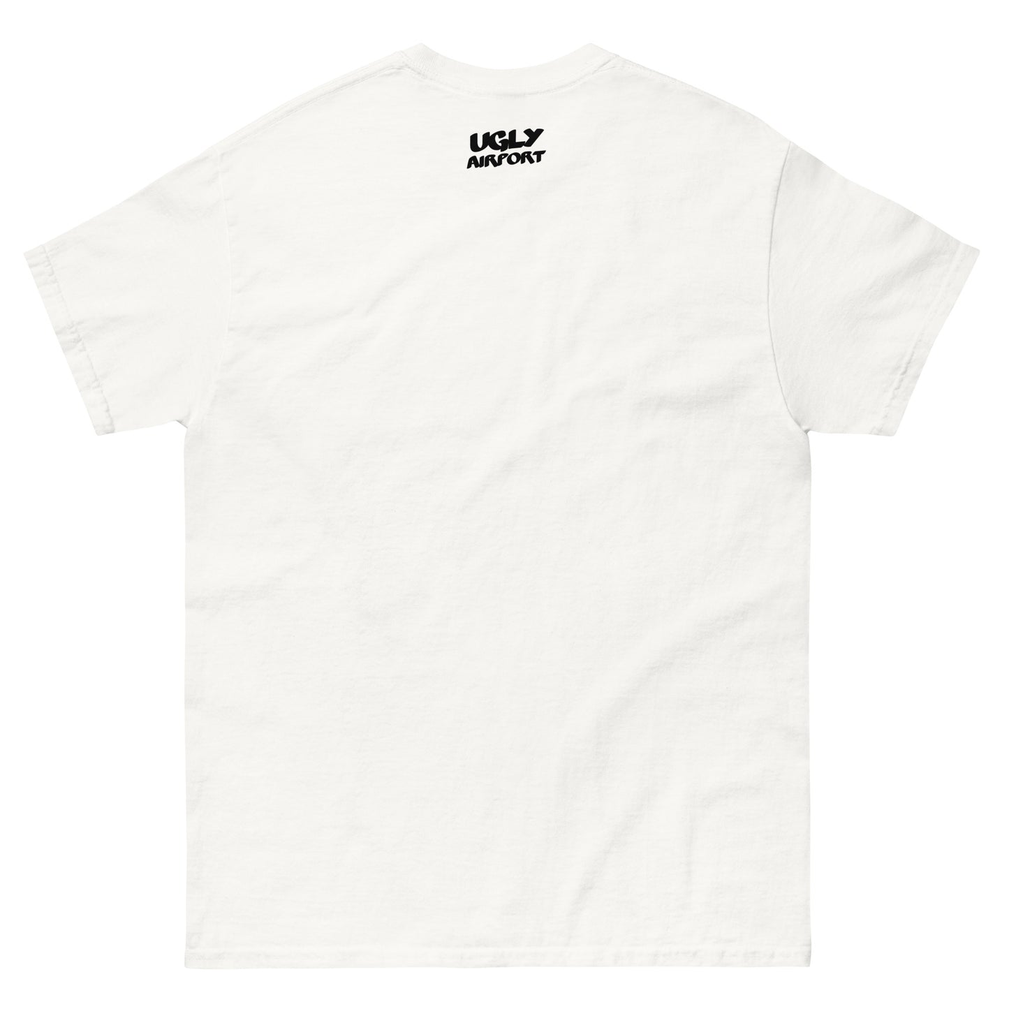 White ugly airport t-shirt reverse view